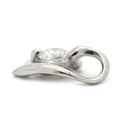 ノンブランド NON BRAND ハートモチーフ ダイヤモンド 0.15ct プラチナシルバー Pt900 ダイヤモンド ペンダントトップ 1P 1粒 1石 ネックレストップ プラチナ900