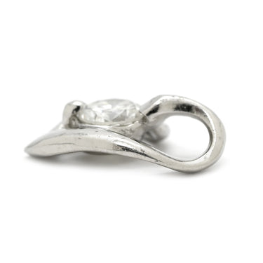 ノンブランド NON BRAND ハートモチーフ ダイヤモンド 0.15ct プラチナシルバー Pt900 ダイヤモンド ペンダントトップ 1P 1粒 1石 ネックレストップ プラチナ900