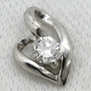 ノンブランド NON BRAND ハートモチーフ ダイヤモンド 0.15ct プラチナシルバー Pt900 ダイヤモンド ペンダントトップ 1P 1粒 1石 ネックレストップ プラチナ900