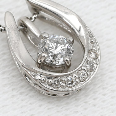 ノンブランド NON BRAND ダイヤモンド 0.186ct プラチナシルバー Pt900 ダイヤモンド Pt850(チェーン) ネックレス プラチナ Pt900 ラウンドブリリアントカット スウィング D/SI-2