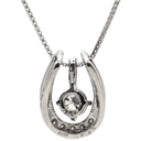 ノンブランド NON BRAND ダイヤモンド 0.186ct プラチナシルバー Pt900 ダイヤモンド Pt850(チェーン) ネックレス プラチナ Pt900 ラウンドブリリアントカット スウィング D/SI-2