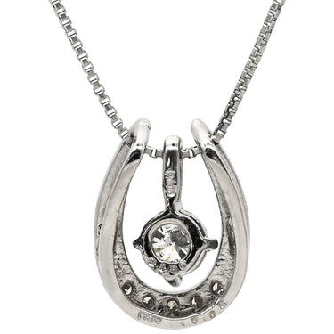 ノンブランド NON BRAND ダイヤモンド 0.186ct プラチナシルバー Pt900 ダイヤモンド Pt850(チェーン) ネックレス プラチナ Pt900 ラウンドブリリアントカット スウィング D/SI-2