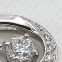 ノンブランド NON BRAND ダイヤモンド 0.186ct プラチナシルバー Pt900 ダイヤモンド Pt850(チェーン) ネックレス プラチナ Pt900 ラウンドブリリアントカット スウィング D/SI-2