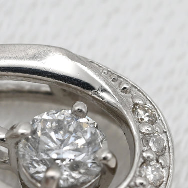 ノンブランド NON BRAND ダイヤモンド 0.186ct プラチナシルバー Pt900 ダイヤモンド Pt850(チェーン) ネックレス プラチナ Pt900 ラウンドブリリアントカット スウィング D/SI-2