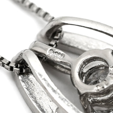 ノンブランド NON BRAND ダイヤモンド 0.186ct プラチナシルバー Pt900 ダイヤモンド Pt850(チェーン) ネックレス プラチナ Pt900 ラウンドブリリアントカット スウィング D/SI-2