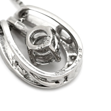 ノンブランド NON BRAND ダイヤモンド 0.186ct プラチナシルバー Pt900 ダイヤモンド Pt850(チェーン) ネックレス プラチナ Pt900 ラウンドブリリアントカット スウィング D/SI-2