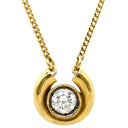 ノンブランド NON BRAND ダイヤモンド 0.306ct イエローゴールド K18YG ダイヤモンド ネックレス Au750 18K 18金 1P 1石 1粒