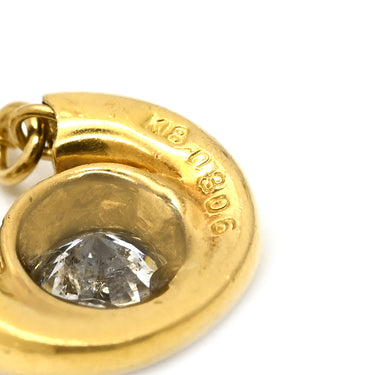 ノンブランド NON BRAND ダイヤモンド 0.306ct イエローゴールド K18YG ダイヤモンド ネックレス Au750 18K 18金 1P 1石 1粒