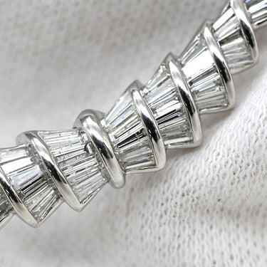 ノンブランド NON BRAND ダイヤモンド 1.00ct デザイン プラチナシルバー Pt900 ダイヤモンド Pt850(チェーン) ネックレス プラチナ Pt900 バゲットカット