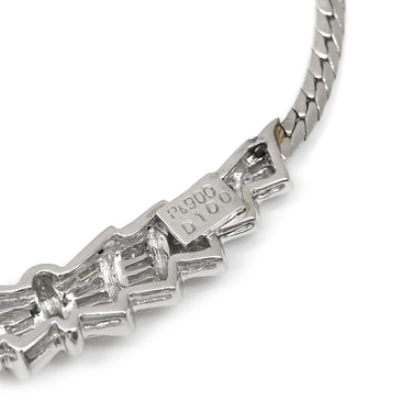 ノンブランド NON BRAND ダイヤモンド 1.00ct デザイン プラチナシルバー Pt900 ダイヤモンド Pt850(チェーン) ネックレス プラチナ Pt900 バゲットカット