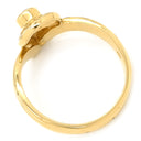 ノンブランド NON BRAND ダイヤモンド 0.12ct デザインリング イエローゴールド K18YG ダイヤモンド リング 指輪 18K 750 YG 12号