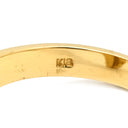 ノンブランド NON BRAND ダイヤモンド 0.12ct デザインリング イエローゴールド K18YG ダイヤモンド リング 指輪 18K 750 YG 12号