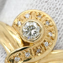 ノンブランド NON BRAND ダイヤモンド 0.12ct デザインリング イエローゴールド K18YG ダイヤモンド リング 指輪 18K 750 YG 12号