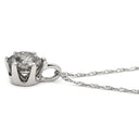ノンブランド NON BRAND ダイヤモンド 1.00ct ペンダント プラチナシルバー Pt900 ダイヤモンド PT850(チェーン) ネックレス 1石 1粒 ラウンドブリリアントカット プラチナ