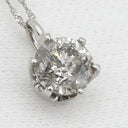 ノンブランド NON BRAND ダイヤモンド 1.00ct ペンダント プラチナシルバー Pt900 ダイヤモンド PT850(チェーン) ネックレス 1石 1粒 ラウンドブリリアントカット プラチナ