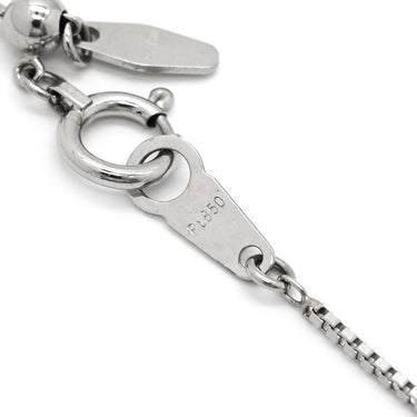 ノンブランド NON BRAND ソリティア ダイヤモンド プラチナシルバー Pt900 ダイヤモンド Pt850(チェーン) ネックレス Pt900 プラチナ 1P 1石 1粒 大粒 一点留め ラウンド ベネチアンチェーン