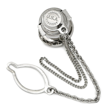 ノンブランド NON BRAND ダイヤ0.53ct タイタック プラチナシルバー Pt900 ダイヤモンド タイピン タックピン ピンブローチ ブラウンダイヤ プラチナ