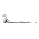 ノンブランド NON BRAND ダイヤ0.53ct タイタック プラチナシルバー Pt900 ダイヤモンド タイピン タックピン ピンブローチ ブラウンダイヤ プラチナ