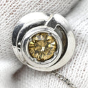 ノンブランド NON BRAND ダイヤ0.53ct タイタック プラチナシルバー Pt900 ダイヤモンド タイピン タックピン ピンブローチ ブラウンダイヤ プラチナ