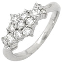 ノンブランド NON BRAND ダイヤモンド 0.51ct カーブリング プラチナシルバー Pt900 ダイヤモンド リング 指輪 プラチナ900 パヴェ ツイスト 8号