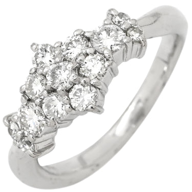 ノンブランド NON BRAND ダイヤモンド 0.51ct カーブリング プラチナシルバー Pt900 ダイヤモンド リング 指輪 プラチナ900 パヴェ ツイスト 8号