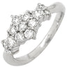 ノンブランド NON BRAND ダイヤモンド 0.51ct カーブリング プラチナシルバー Pt900 ダイヤモンド リング 指輪 プラチナ900 パヴェ ツイスト 8号
