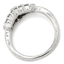 ノンブランド NON BRAND ダイヤモンド 0.51ct カーブリング プラチナシルバー Pt900 ダイヤモンド リング 指輪 プラチナ900 パヴェ ツイスト 8号