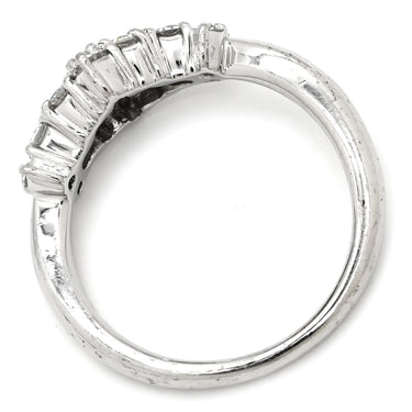 ノンブランド NON BRAND ダイヤモンド 0.51ct カーブリング プラチナシルバー Pt900 ダイヤモンド リング 指輪 プラチナ900 パヴェ ツイスト 8号