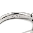 ノンブランド NON BRAND ダイヤモンド 0.51ct カーブリング プラチナシルバー Pt900 ダイヤモンド リング 指輪 プラチナ900 パヴェ ツイスト 8号
