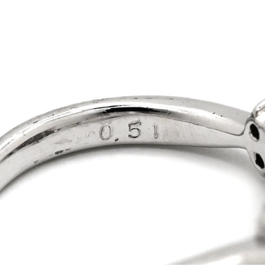 ノンブランド NON BRAND ダイヤモンド 0.51ct カーブリング プラチナシルバー Pt900 ダイヤモンド リング 指輪 プラチナ900 パヴェ ツイスト 8号