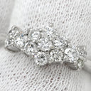 ノンブランド NON BRAND ダイヤモンド 0.51ct カーブリング プラチナシルバー Pt900 ダイヤモンド リング 指輪 プラチナ900 パヴェ ツイスト 8号