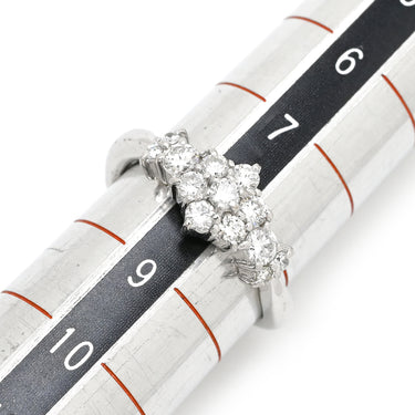ノンブランド NON BRAND ダイヤモンド 0.51ct カーブリング プラチナシルバー Pt900 ダイヤモンド リング 指輪 プラチナ900 パヴェ ツイスト 8号