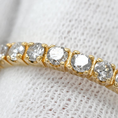 ノンブランド NON BRAND ダイヤモンド 1.00ct エタニティ 一文字 イエローゴールド K18YG ダイヤモンド リング 指輪 フルダイヤ 18K 750 YG 14.5号