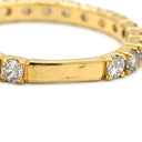 ノンブランド NON BRAND ダイヤモンド 1.00ct エタニティ 一文字 イエローゴールド K18YG ダイヤモンド リング 指輪 フルダイヤ 18K 750 YG 14.5号