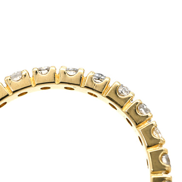 ノンブランド NON BRAND ダイヤモンド 1.00ct エタニティ 一文字 イエローゴールド K18YG ダイヤモンド リング 指輪 フルダイヤ 18K 750 YG 14.5号