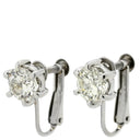 ノンブランド NON BRAND トータル3.0ct ダイヤモンド プラチナシルバー Pt900 ダイヤモンド イヤリング Pt900 プラチナ 6本爪 1P 1石 1粒 大粒 両耳用 ネジバネ式