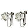 ノンブランド NON BRAND トータル3.0ct ダイヤモンド プラチナシルバー Pt900 ダイヤモンド イヤリング Pt900 プラチナ 6本爪 1P 1石 1粒 大粒 両耳用 ネジバネ式