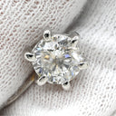 ノンブランド NON BRAND トータル3.0ct ダイヤモンド プラチナシルバー Pt900 ダイヤモンド イヤリング Pt900 プラチナ 6本爪 1P 1石 1粒 大粒 両耳用 ネジバネ式