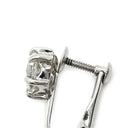 ノンブランド NON BRAND トータル3.0ct ダイヤモンド プラチナシルバー Pt900 ダイヤモンド イヤリング Pt900 プラチナ 6本爪 1P 1石 1粒 大粒 両耳用 ネジバネ式