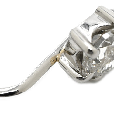 ノンブランド NON BRAND トータル3.0ct ダイヤモンド プラチナシルバー Pt900 ダイヤモンド イヤリング Pt900 プラチナ 6本爪 1P 1石 1粒 大粒 両耳用 ネジバネ式