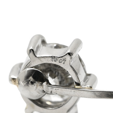 ノンブランド NON BRAND トータル3.0ct ダイヤモンド プラチナシルバー Pt900 ダイヤモンド イヤリング Pt900 プラチナ 6本爪 1P 1石 1粒 大粒 両耳用 ネジバネ式