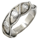 ノンブランド NON BRAND ダイヤモンド 1.06ct デザインリング プラチナシルバー Pt900 ダイヤモンド リング 指輪 プラチナ900 トルサード ツイスト 5石 5P ラウンドブリリアント 16号