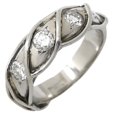 ノンブランド NON BRAND ダイヤモンド 1.06ct デザインリング プラチナシルバー Pt900 ダイヤモンド リング 指輪 プラチナ900 トルサード ツイスト 5石 5P ラウンドブリリアント 16号