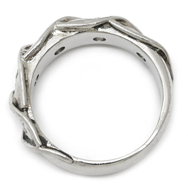 ノンブランド NON BRAND ダイヤモンド 1.06ct デザインリング プラチナシルバー Pt900 ダイヤモンド リング 指輪 プラチナ900 トルサード ツイスト 5石 5P ラウンドブリリアント 16号