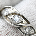 ノンブランド NON BRAND ダイヤモンド 1.06ct デザインリング プラチナシルバー Pt900 ダイヤモンド リング 指輪 プラチナ900 トルサード ツイスト 5石 5P ラウンドブリリアント 16号