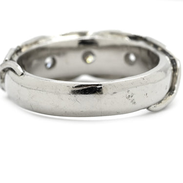 ノンブランド NON BRAND ダイヤモンド 1.06ct デザインリング プラチナシルバー Pt900 ダイヤモンド リング 指輪 プラチナ900 トルサード ツイスト 5石 5P ラウンドブリリアント 16号