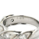 ノンブランド NON BRAND ダイヤモンド 1.06ct デザインリング プラチナシルバー Pt900 ダイヤモンド リング 指輪 プラチナ900 トルサード ツイスト 5石 5P ラウンドブリリアント 16号