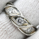 ノンブランド NON BRAND ダイヤモンド 1.06ct デザインリング プラチナシルバー Pt900 ダイヤモンド リング 指輪 プラチナ900 トルサード ツイスト 5石 5P ラウンドブリリアント 16号