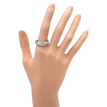 ノンブランド NON BRAND ダイヤモンド 1.06ct デザインリング プラチナシルバー Pt900 ダイヤモンド リング 指輪 プラチナ900 トルサード ツイスト 5石 5P ラウンドブリリアント 16号