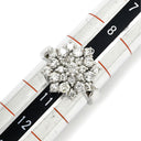 ノンブランド NON BRAND ダイヤモンド 1.07ct フラワーモチーフ プラチナシルバー Pt900 ダイヤモンド リング 指輪 プラチナ900 花 ラウンドブリリアント 10号